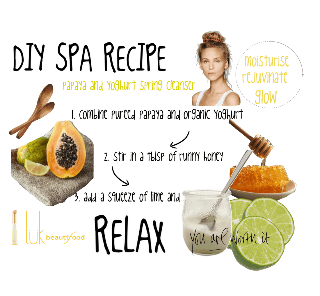 DIY Papaya and yoghurt spring cleanser
