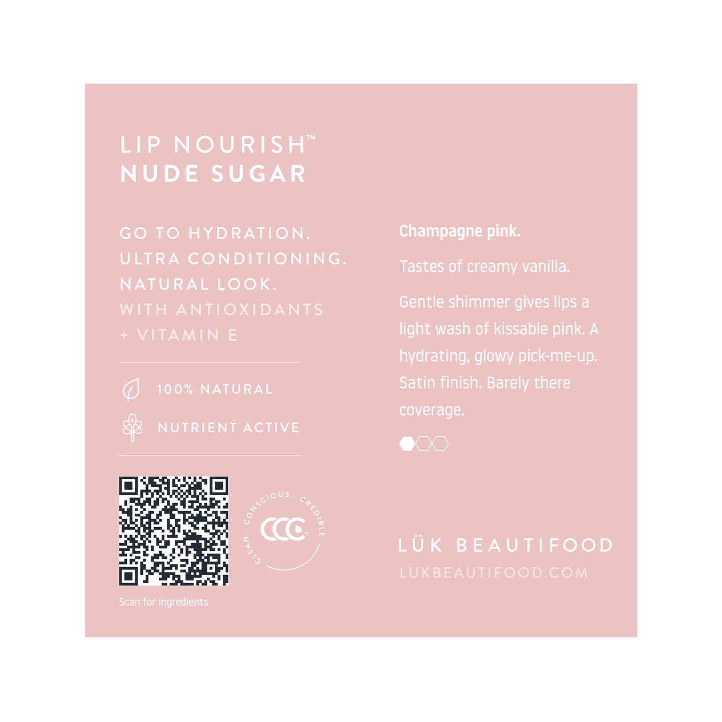 Lip Nourish Natural Lipstick. Best nude lipstick. Sheer finish. Buy AustraliaLip Nourish Nude Sugar - Sample Pot Information