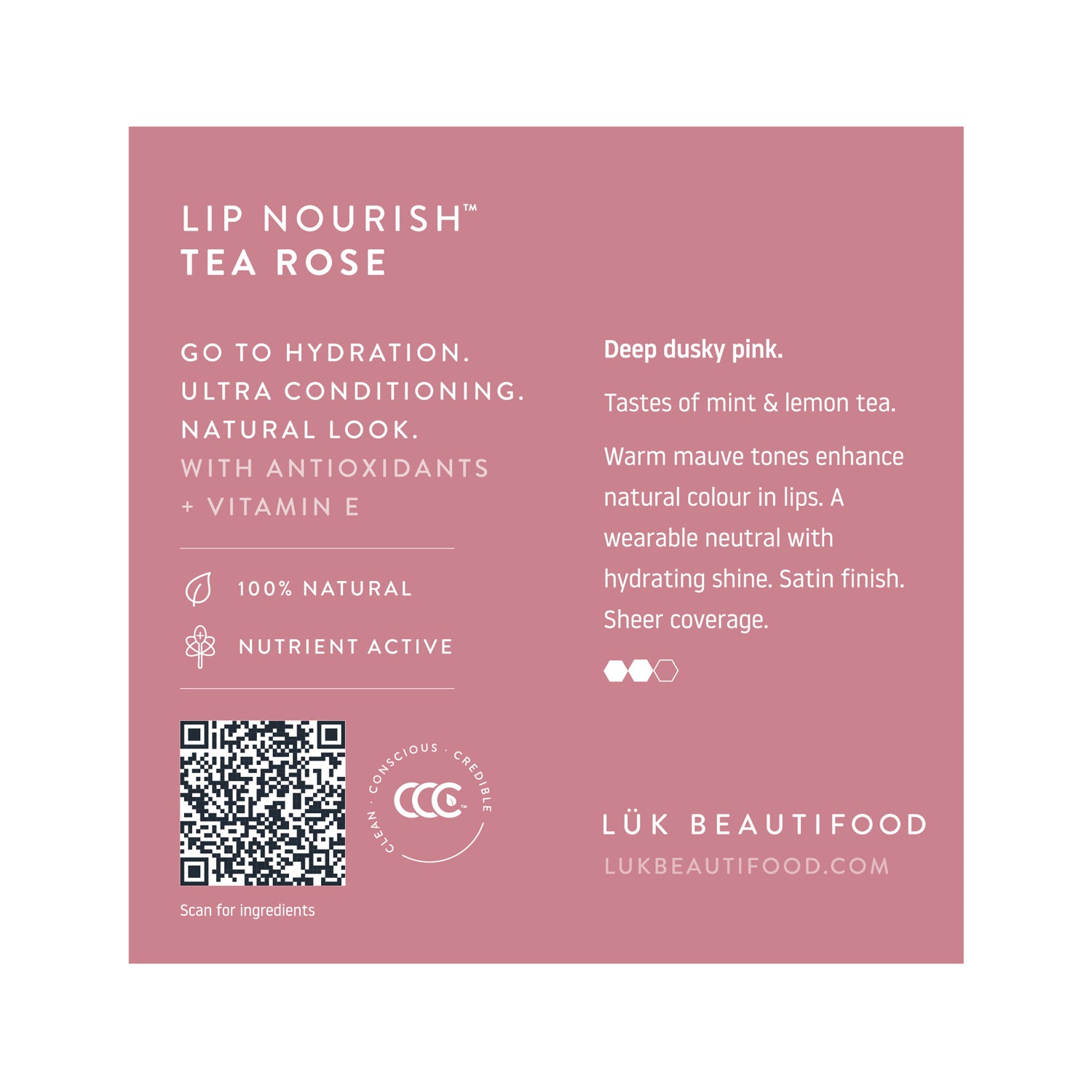Lip Nourish Natural Lipstick. Best nude lipstick. Sheer finish. Buy Australia
