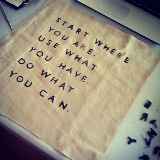 Start where you are