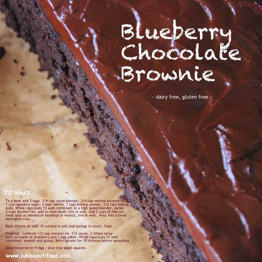 Blueberry Chocolate Brownie recipe clean food luk beautifood