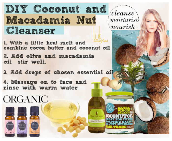 DIY Coconut & macadamia nut cleanser
