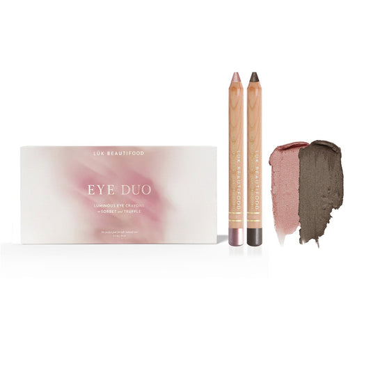 Lük Beautifood Luminous Eye Duo Gift Set in Soft Taupe — a simple, no-brush eye makeup gift