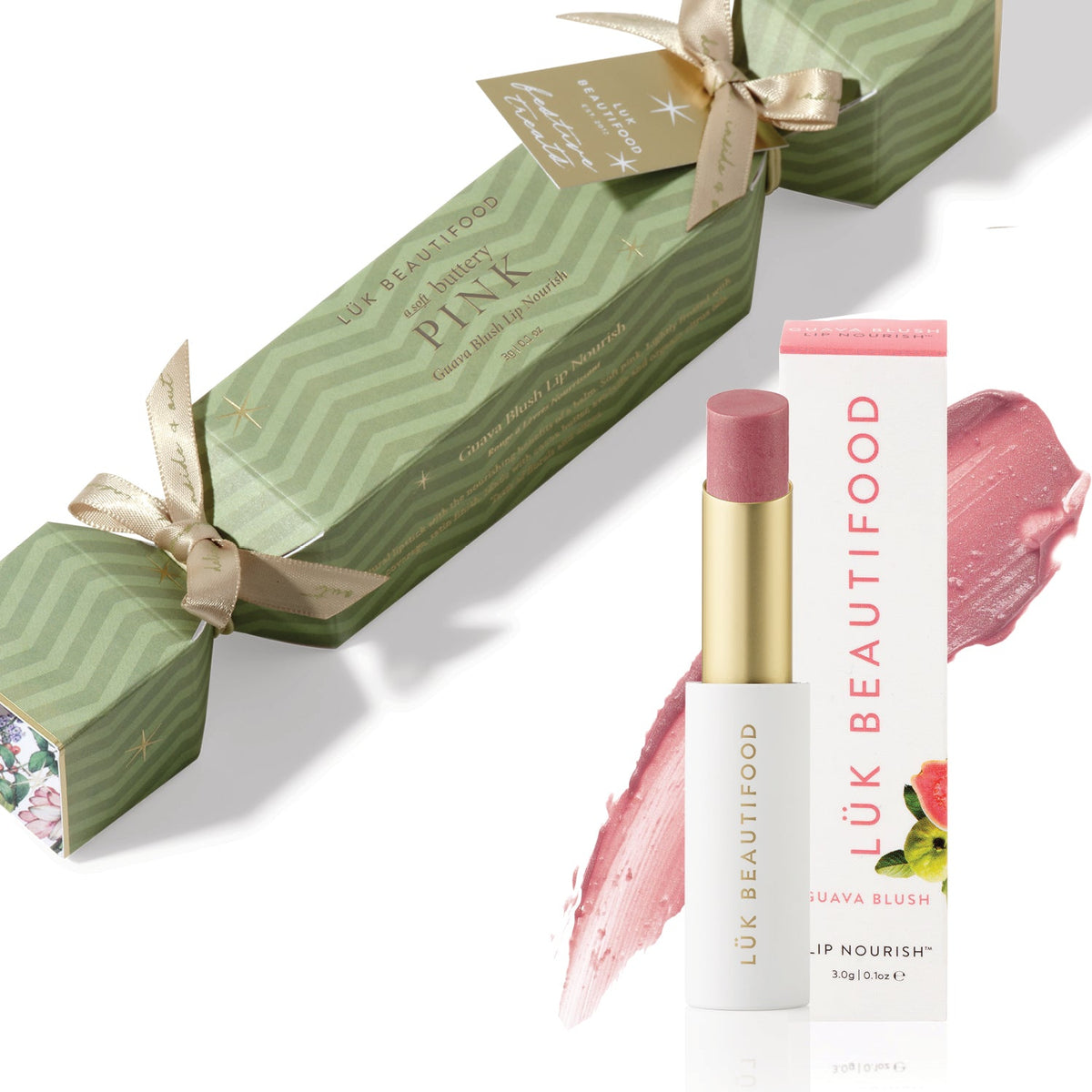 Lük Beautifood Bon Bon Lipstick Gift — Buttery Pinks, Guava Blush Lip Nourish, Christmas 2026