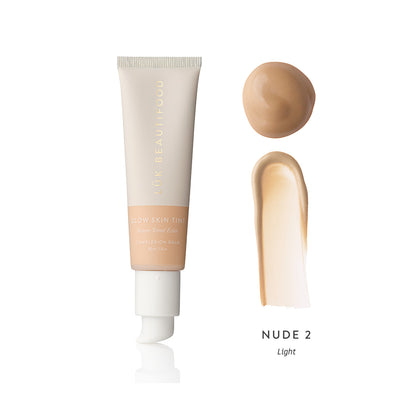 LÜK Beautifood Instant Glow Skin Tint Nude 2 Light tube with shade swatch