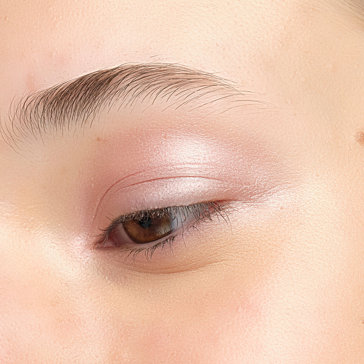 Lük Beautifood Luminous Eye Crayon in Sorbet — Sorbet eyeshadow on the open eye