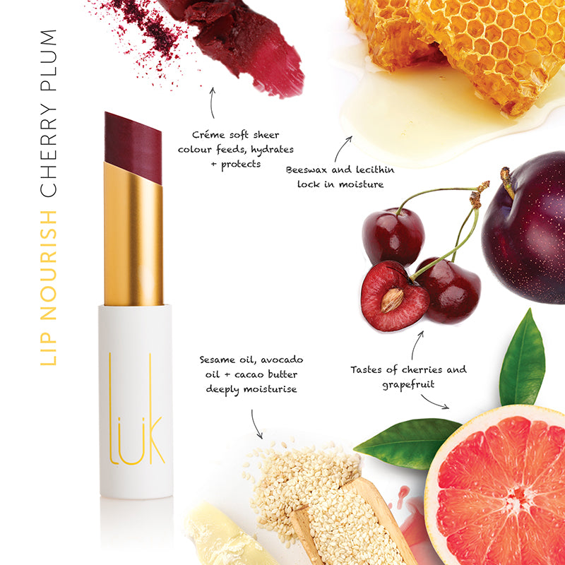 Luk Beautifood Lip Nourish Cherry Plum ingredients