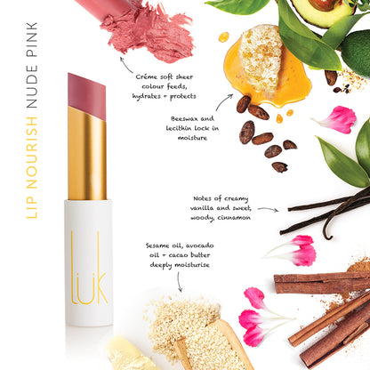 Luk Beautifood Lip nourish Nude pink ingredients