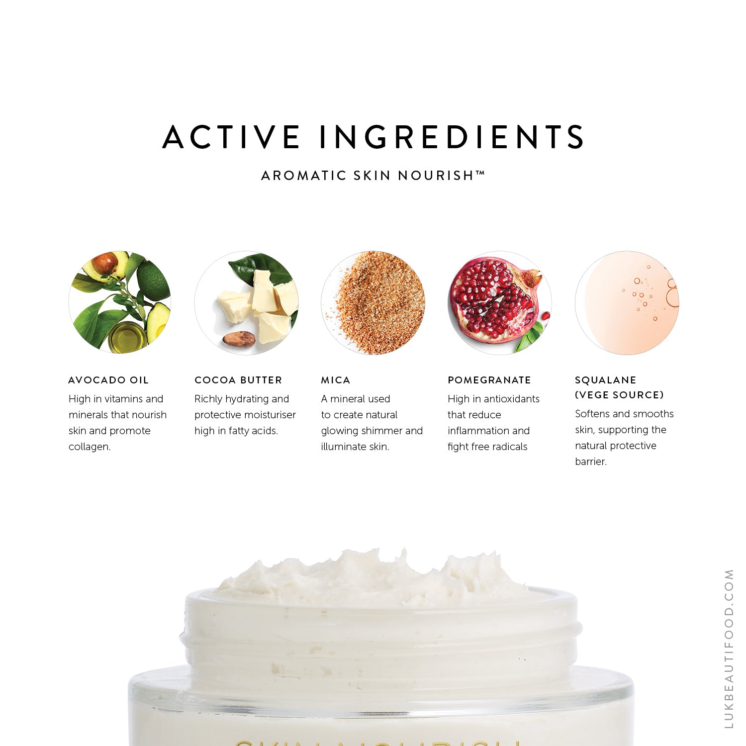Lük Beautifood Aromatic Skin Nourish Active I ngredients