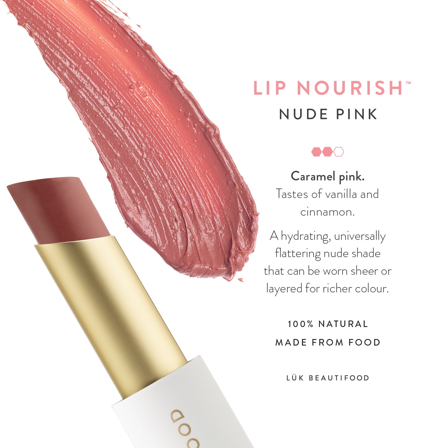 Evagarden Enjoy Lipstick 624 Naked Pink – 0,10 Oz, Samtiger Finish, Mit Seetang-Extrakt